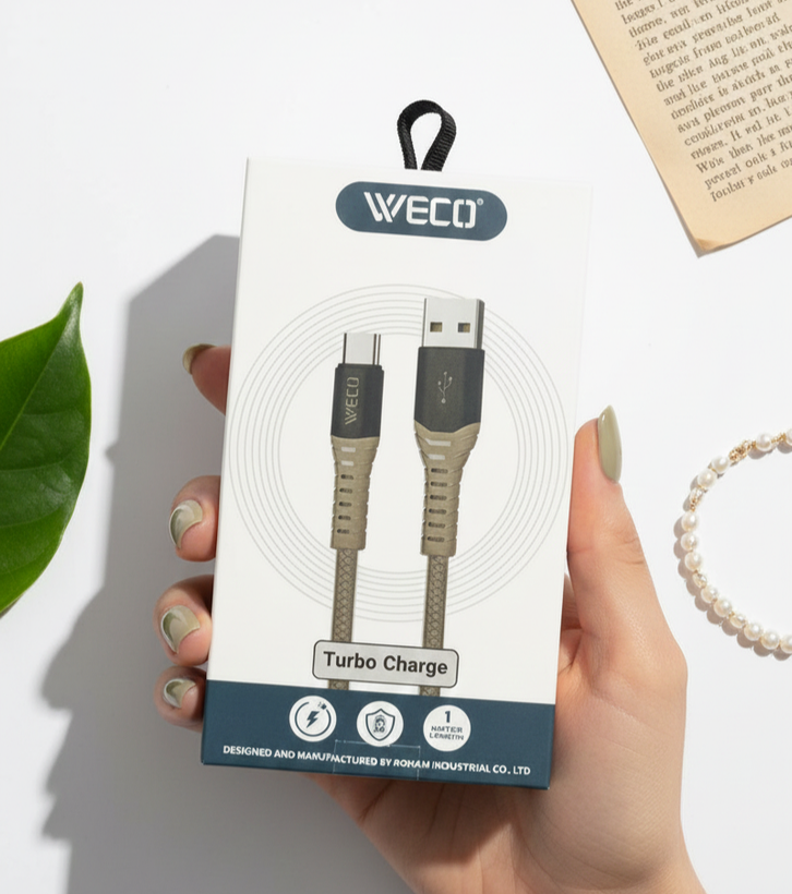 کابل شارژ تایپ سی (Type-C) ویکو (WECO)