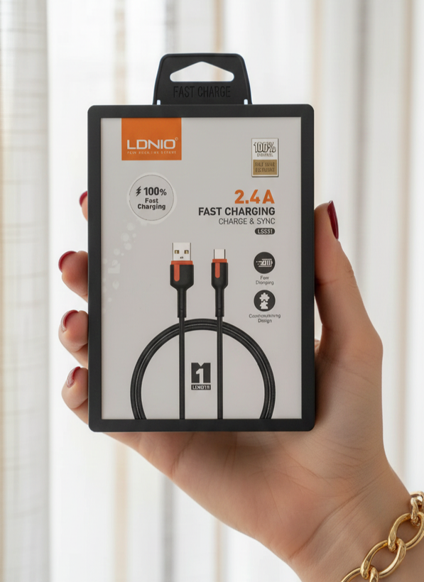 کابل شارژ تایپ سی الدینیو مدل LS531