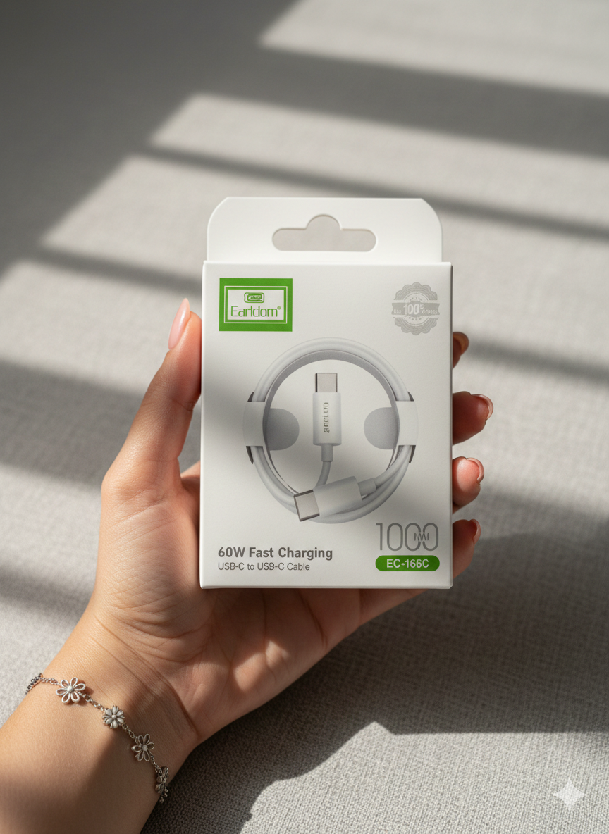 کابل شارژ دو سر تایپ سی ارلدام (Earldom) مدل EC-166C