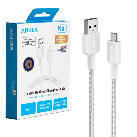کابل شارژ تایپ سی انکر (ANKER) طول 1.8 متر مدل A81H6H21