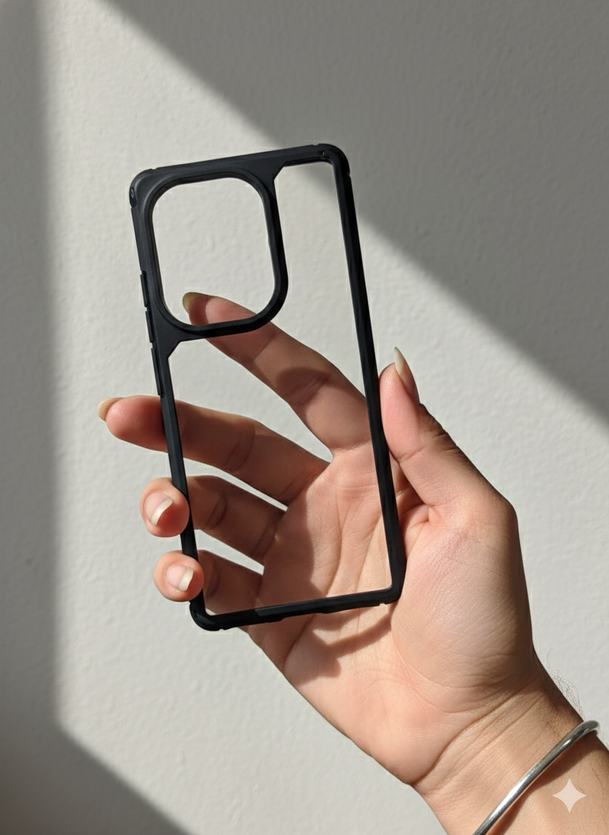 قاب طلقی شفاف شیائومی Note 13 pro 4g دور مشکی