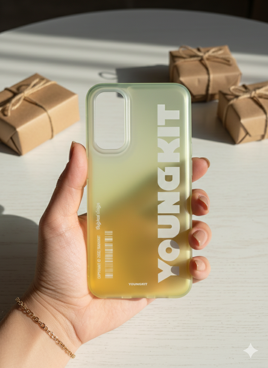 قاب طرح پاستیلی سامسونگ A24، رنگ زرد