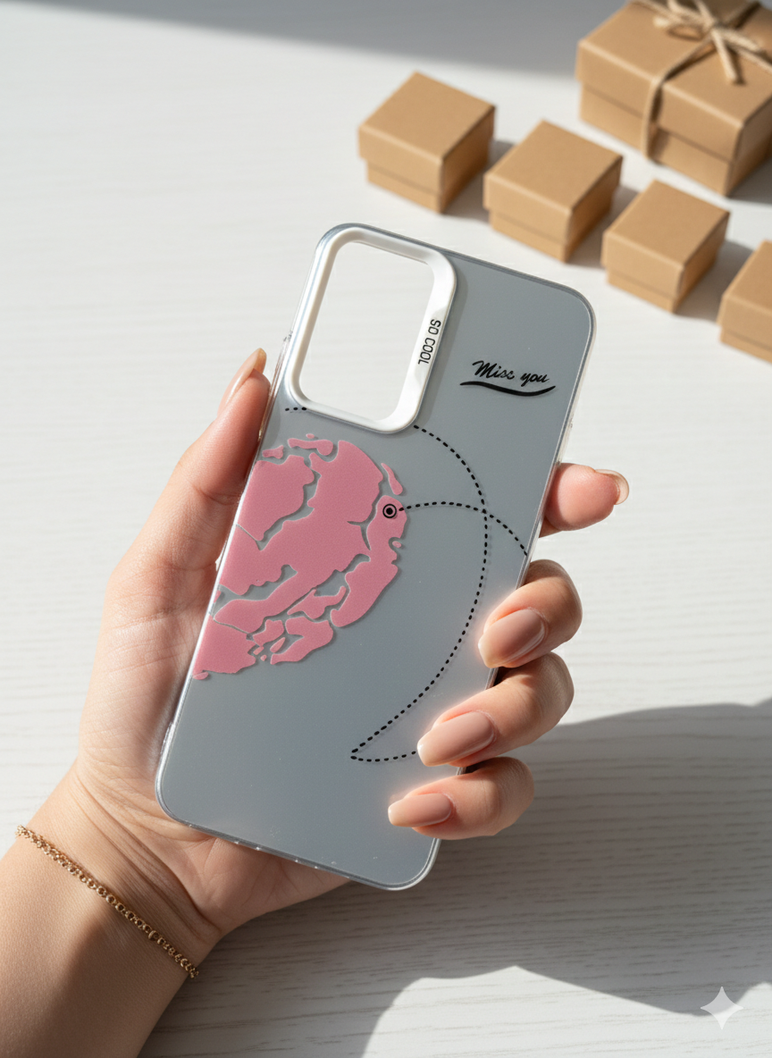 قاب گوشی شیائومی Note 12s طرح قلب صورتی