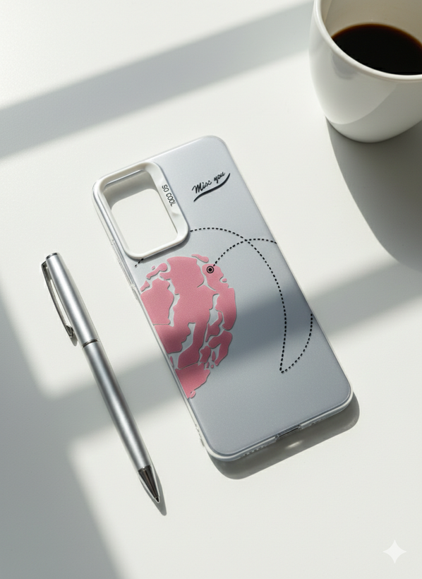 قاب طرح دار شیائومی Note 12s طرح قلب صورتی