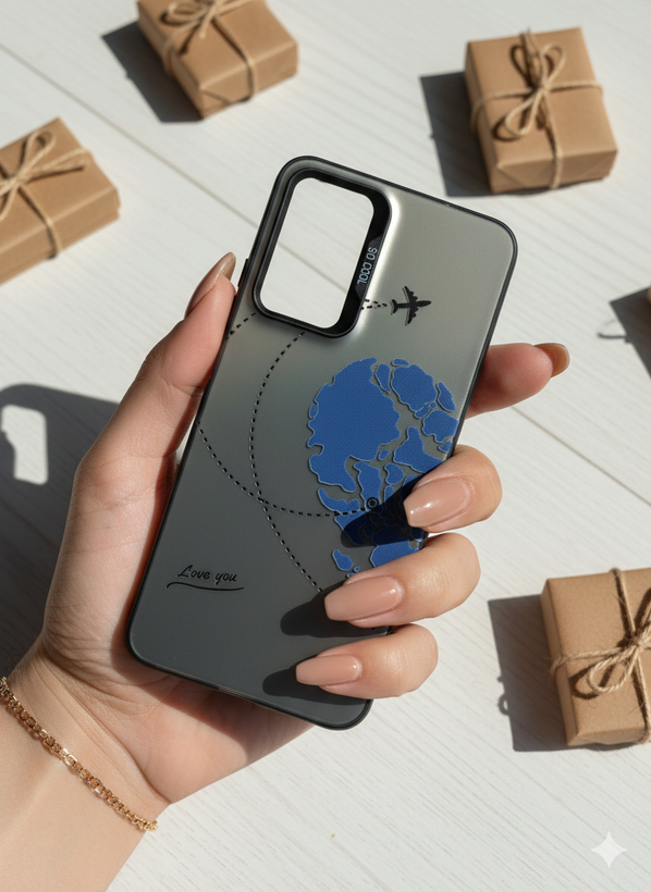 قاب طرح دار شیائومی Note 12 pro 4g قلب آبی
