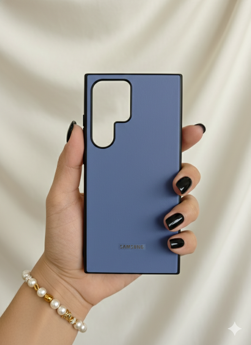 قاب طرح چرم ساده سامسونگ S24 Ultra