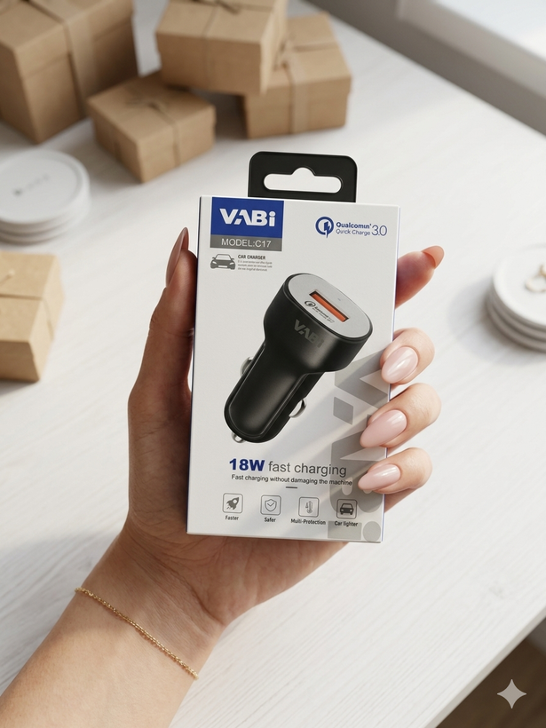 شارژر فندکی Vabi تک پورت مدل C17
