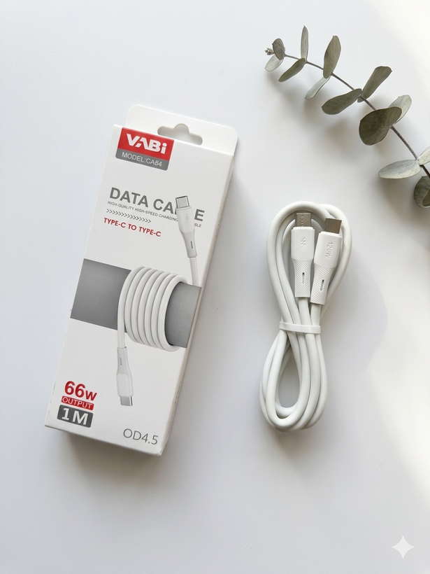کابل شارژ دوسر تایپ سی وابی (VABi) طول 1 متر مدل CA84