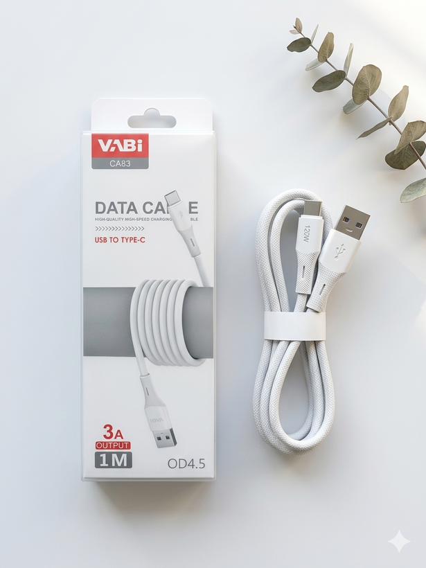 کابل شارژ تایپ سی وابی (VABi) طول 1 متر مدل CA83