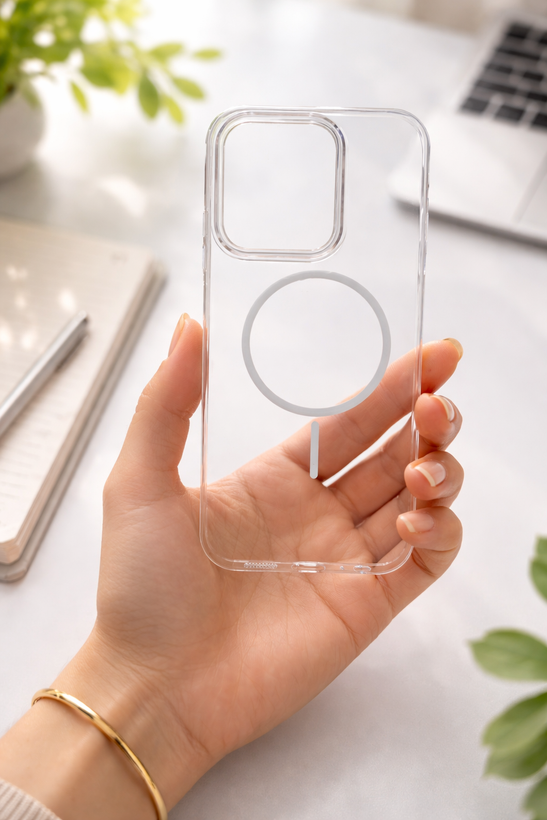 قاب مگسیف اورجینال شفاف شیائومی Redmi 15C / Poco C85 سفید