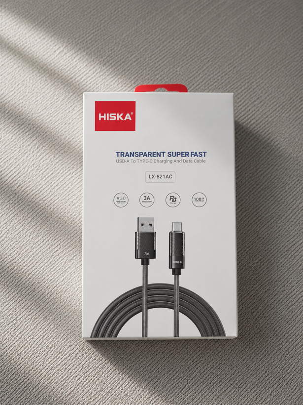 کابل شارژ تایپ سی هیسکا (HISKA) مدل LX-821AC