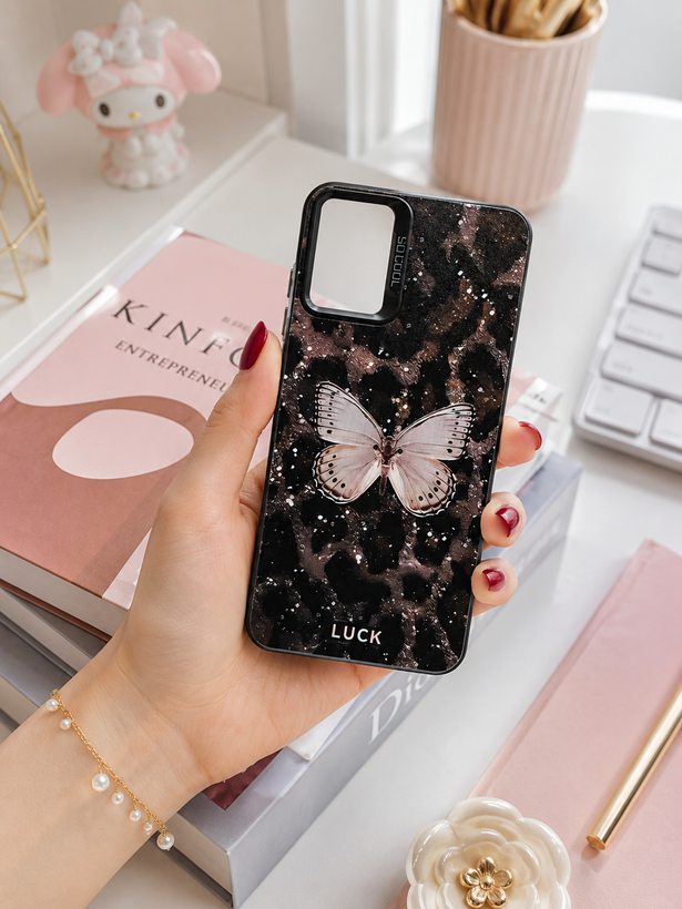 قاب طرح دار Socool برجسته سامسونگ A12 طرح پروانه بزرگ