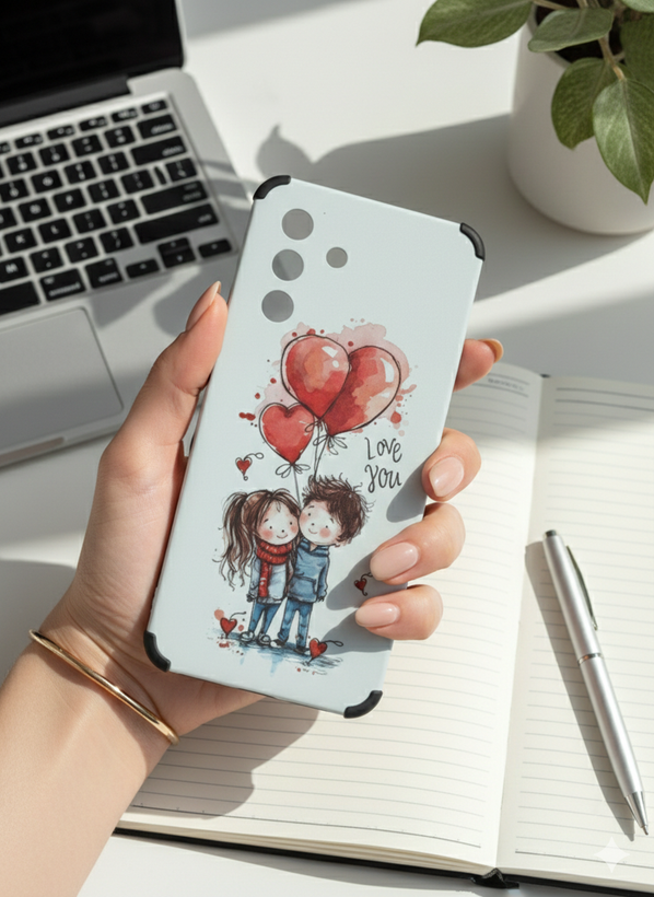 قاب طرح چاپی سامسونگ A26 طرح Love