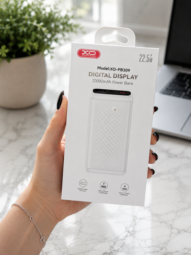 پاوربانک 22.5w برند XO مدل XO PB309 ظرفیت 20000 میلی آمپر
