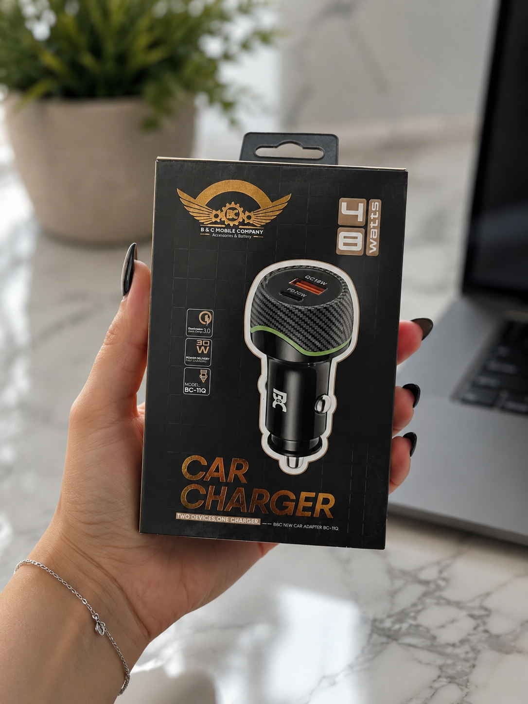 فندکی فست شارژ 48w برند BC مدل BC-Q11