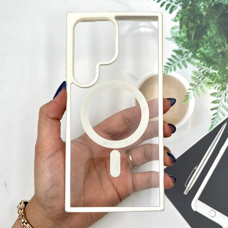 قاب مگسیف اورجینال سامسونگ S25 Ultra رنگ سفید