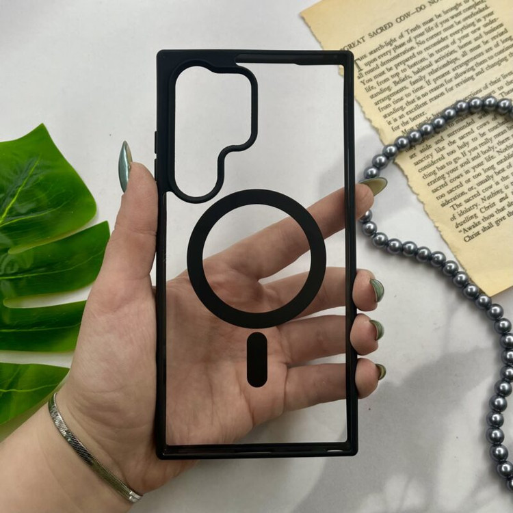 قاب مگسیف اورجینال سامسونگ S25 Ultra دور مشکی