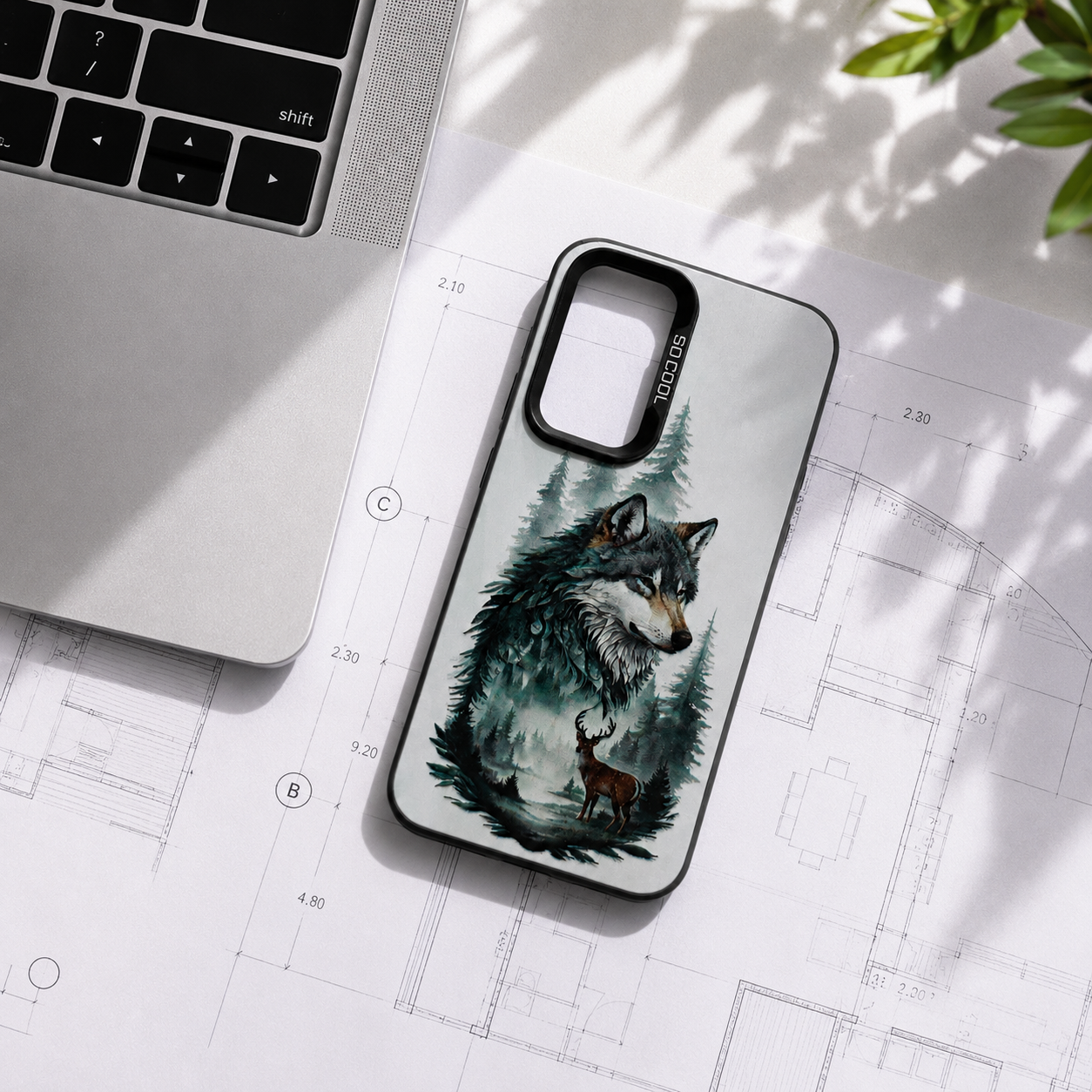 قاب طرح دار Socool سامسونگ A16 طرح گرگ