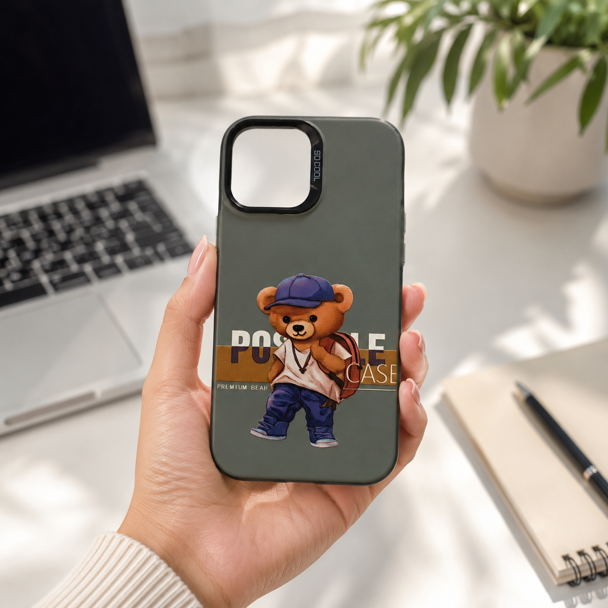 قاب طرح دار Socool آیفون ۱۳ ( iphone 13) طرح خرس