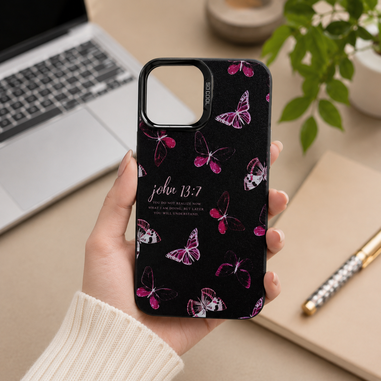 قاب طرح دار Socool آیفون ۱۳ ( iphone 13) طرح پروانه