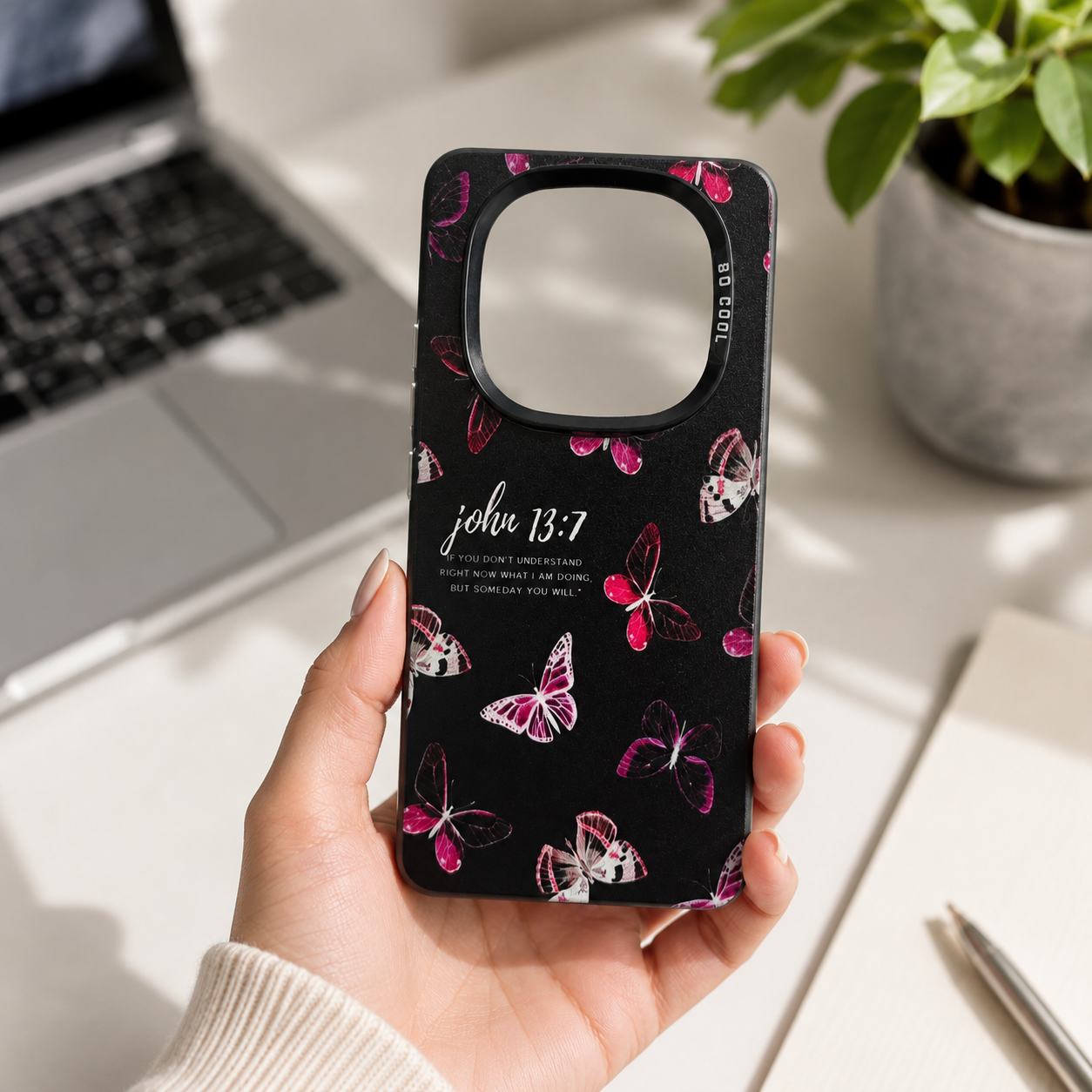 قاب طرح دار Socool شیائومی Note 14 pro 4g  طرح پروانه