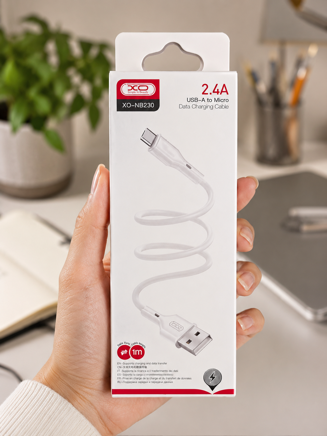کابل شارژ تایپ سی XO طول 1 متر مدل NB230