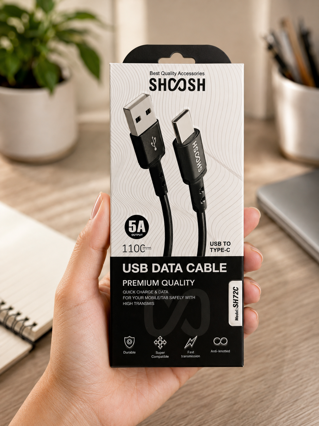 کابل شارژ تایپ سی شوش Shoosh مدل SH72C