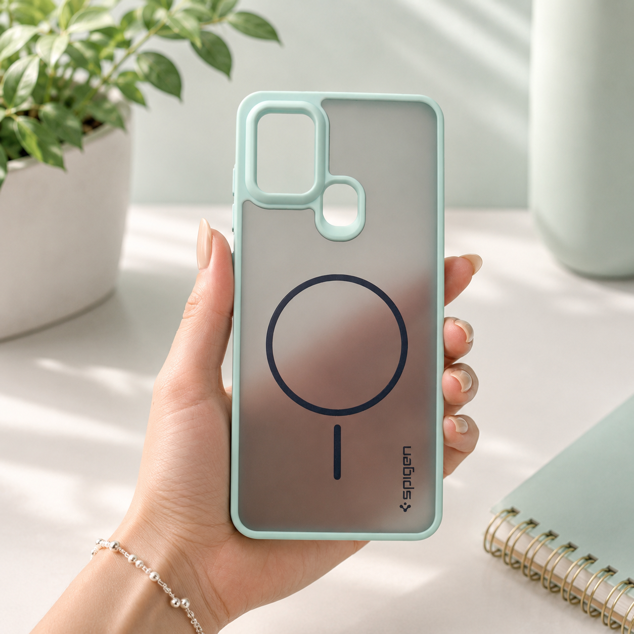قاب spigen طرح مگسیف مات سامسونگ A21s