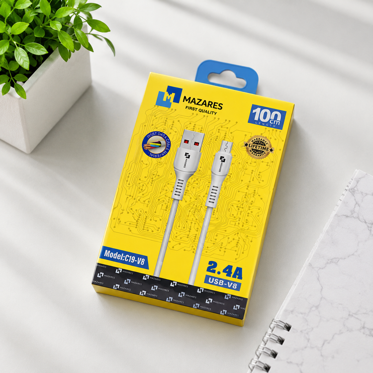 کابل شارژ میکرو MAZARES مدل C19-V8