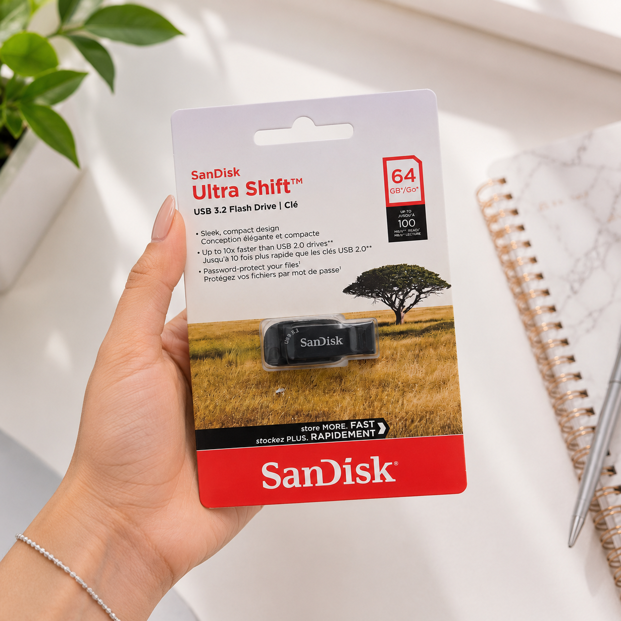 فلش 64 گیگ SanDisk مدل USB 3.0 C16