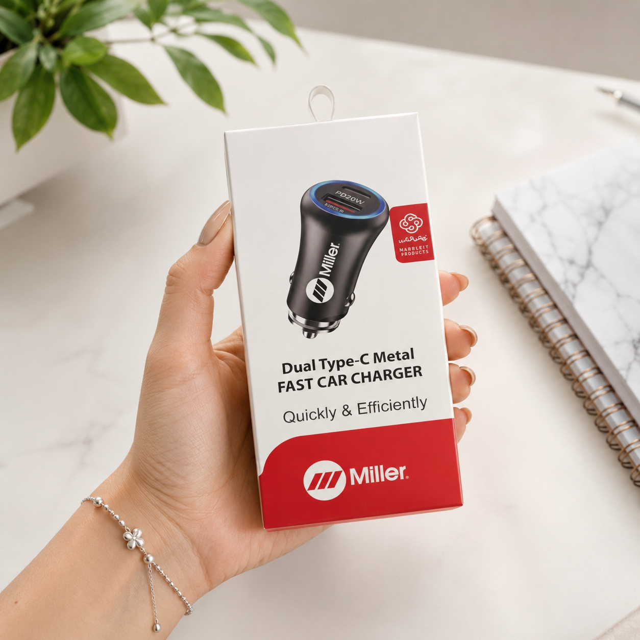 شارژر فندکی دو پورت Miller مدل CH-107‌