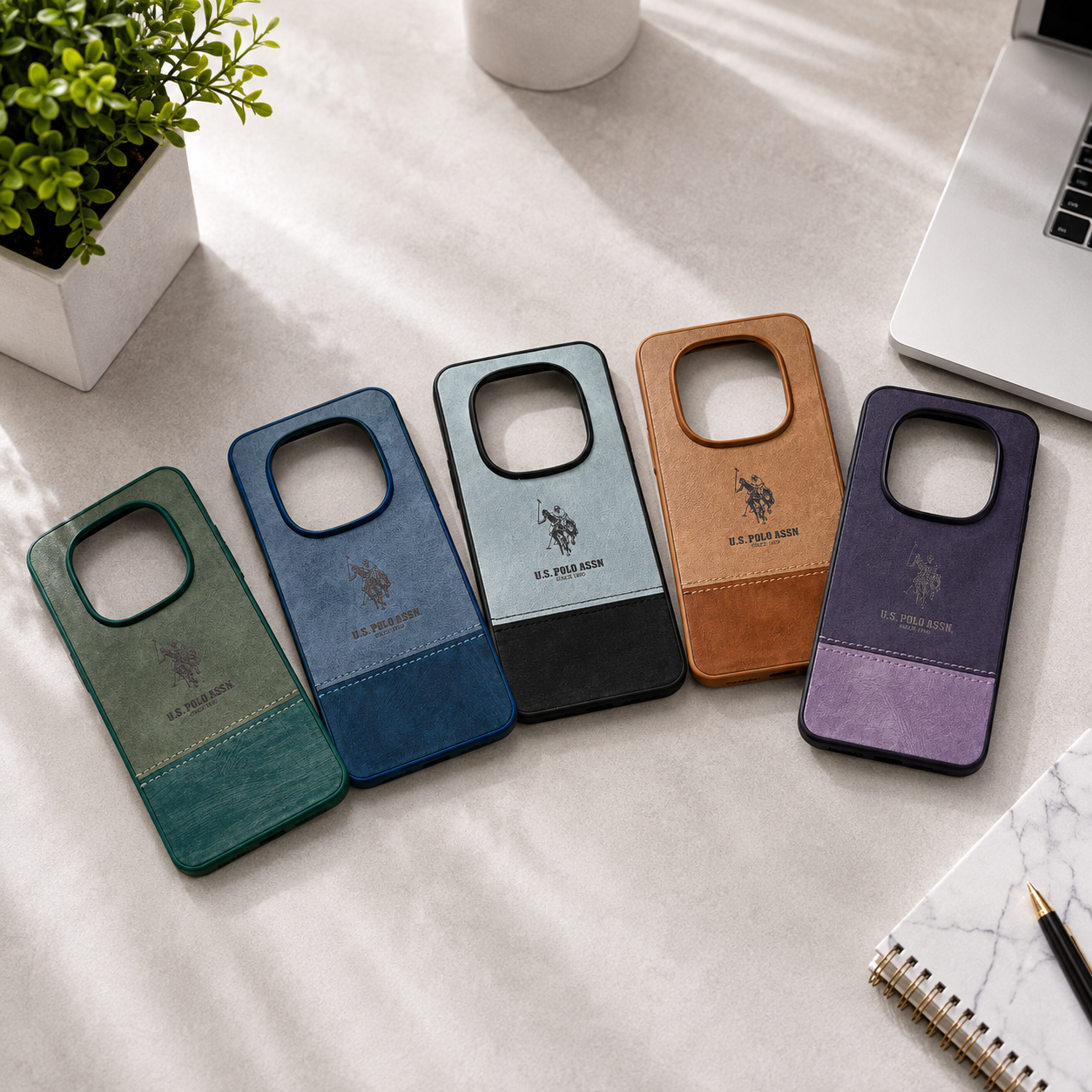 قاب طرح چرم POLO اورجینال شیائومی Note 15 4g