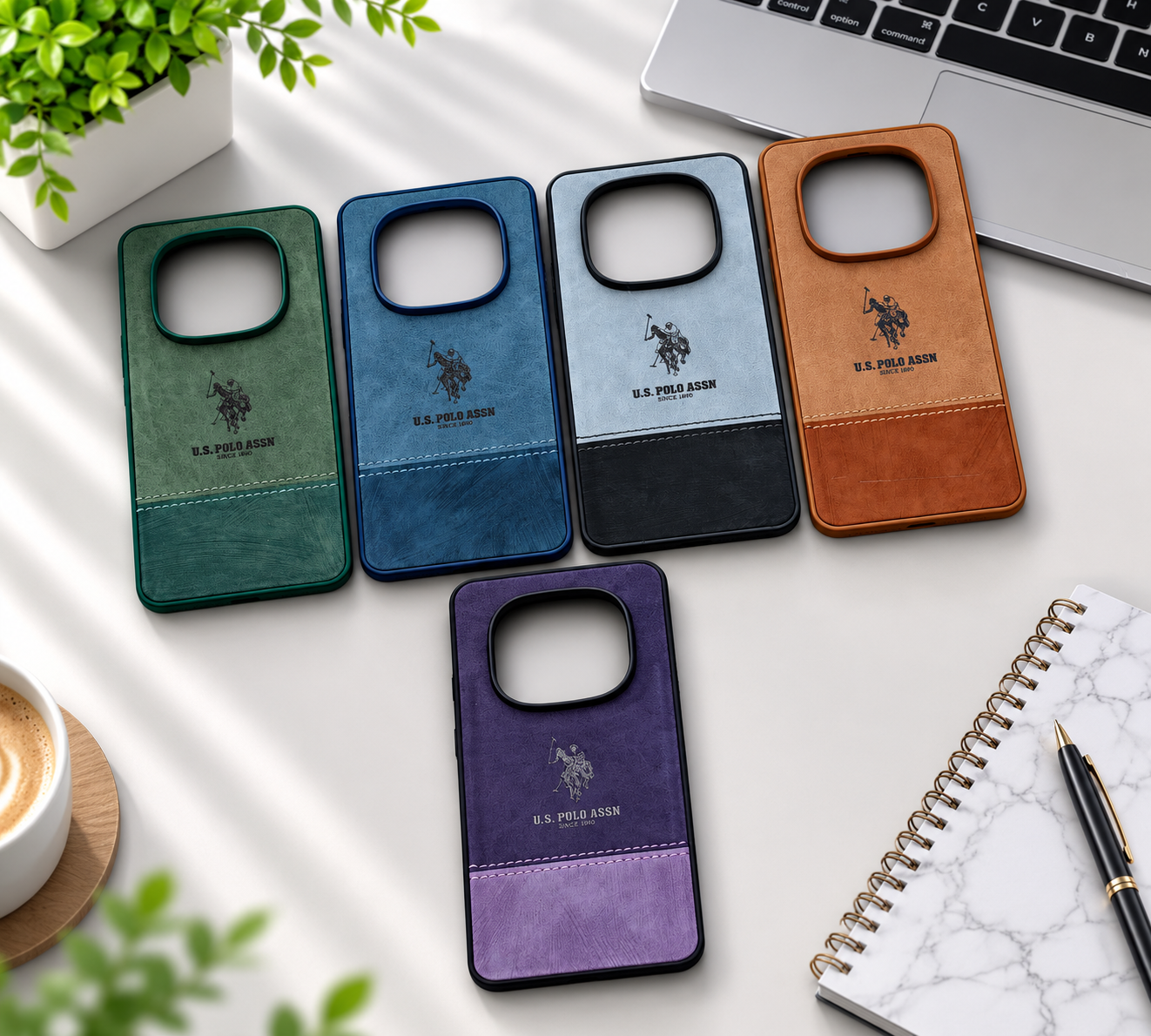 قاب طرح چرم POLO اورجینال شیائومی Note 15 pro 4g