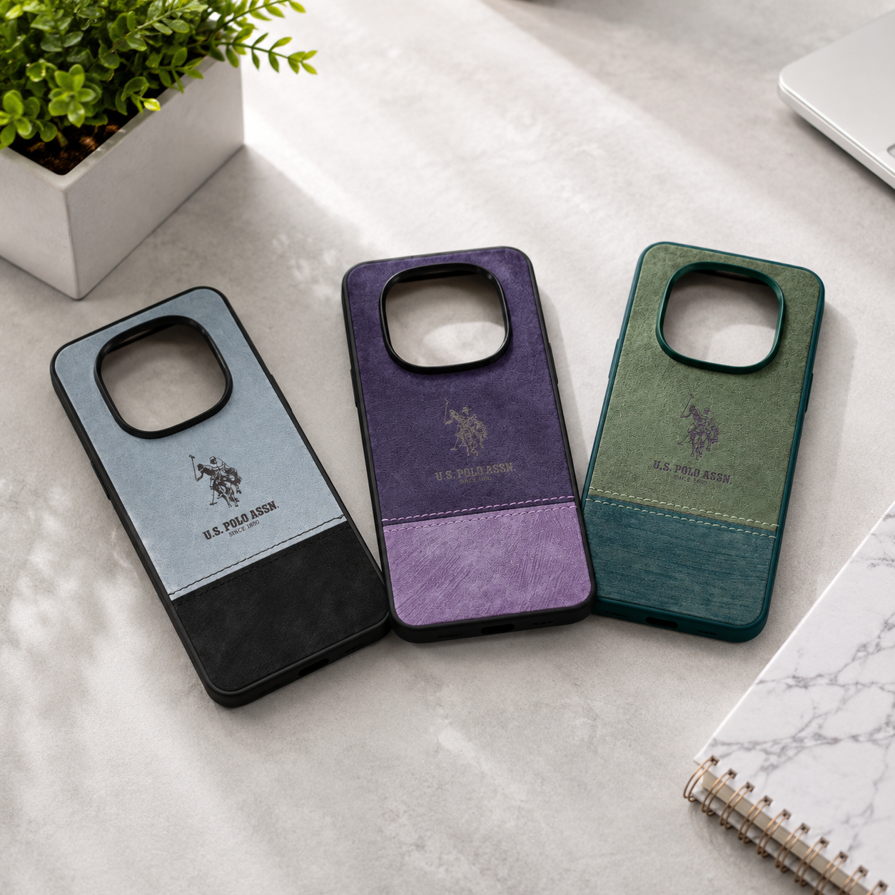 قاب دو تیکه طرح چرم POLO اورجینال شیائومی Note 14 pro 4g