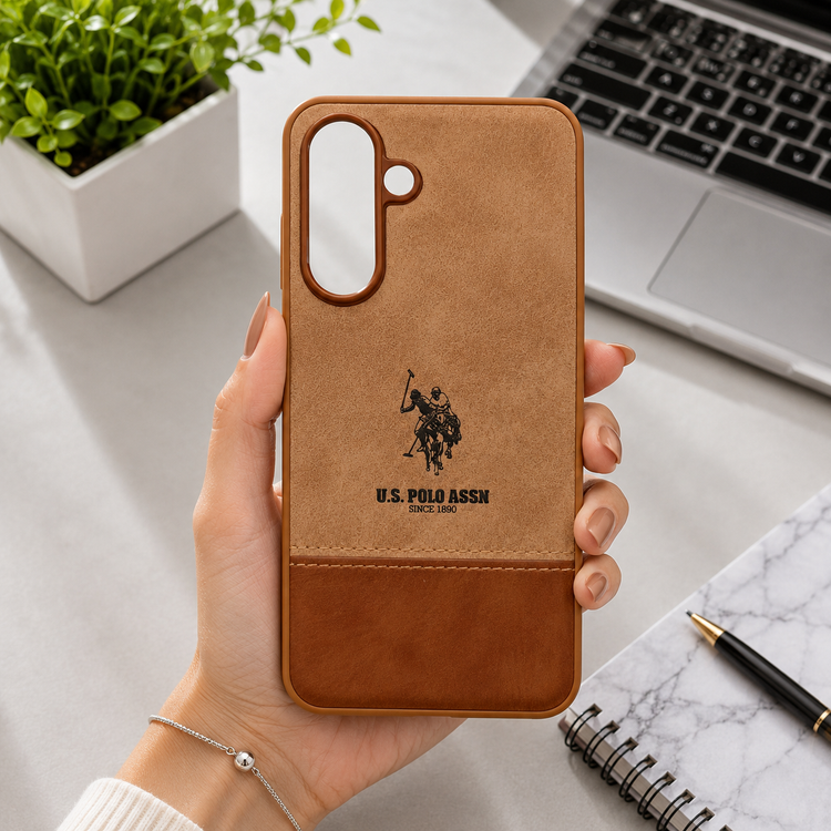 قاب طرح چرم POLO اورجینال سامسونگ S25Fe