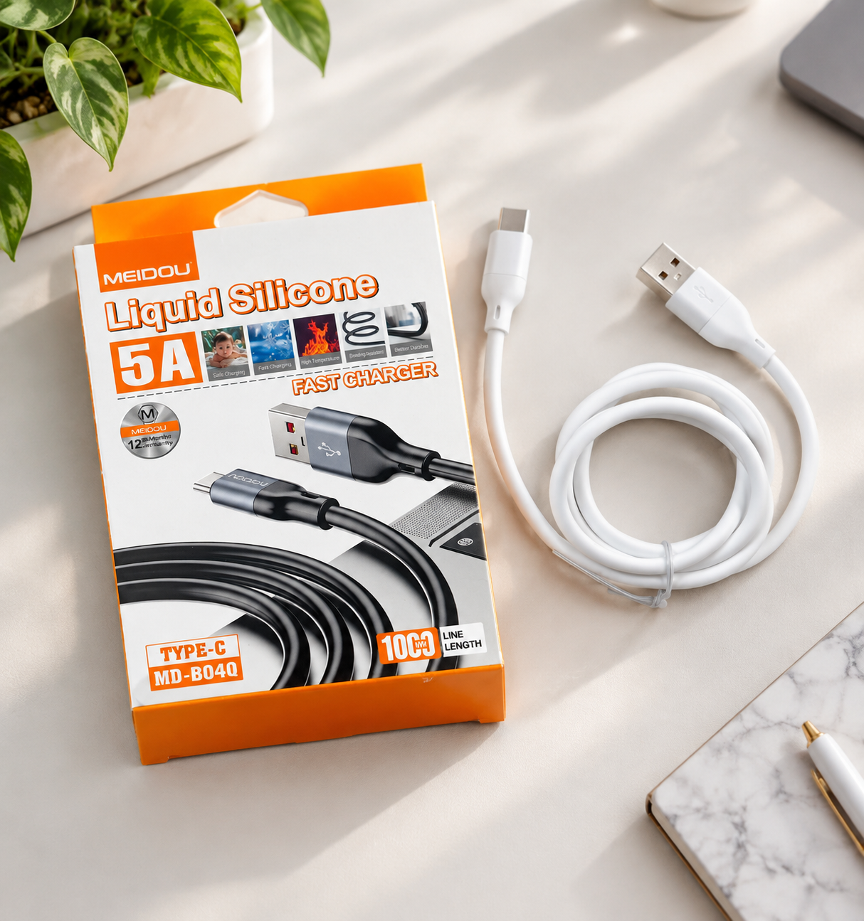 کابل شارژ تایپ سی Midou مدل MD-B040